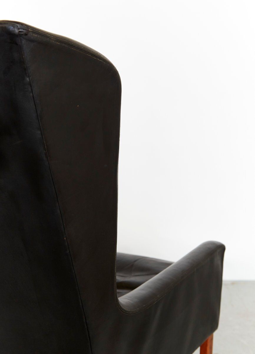 Vintage Wing Chair & Footstool By Rudolf Glatzel For Kill International, 1960s photo vinterior