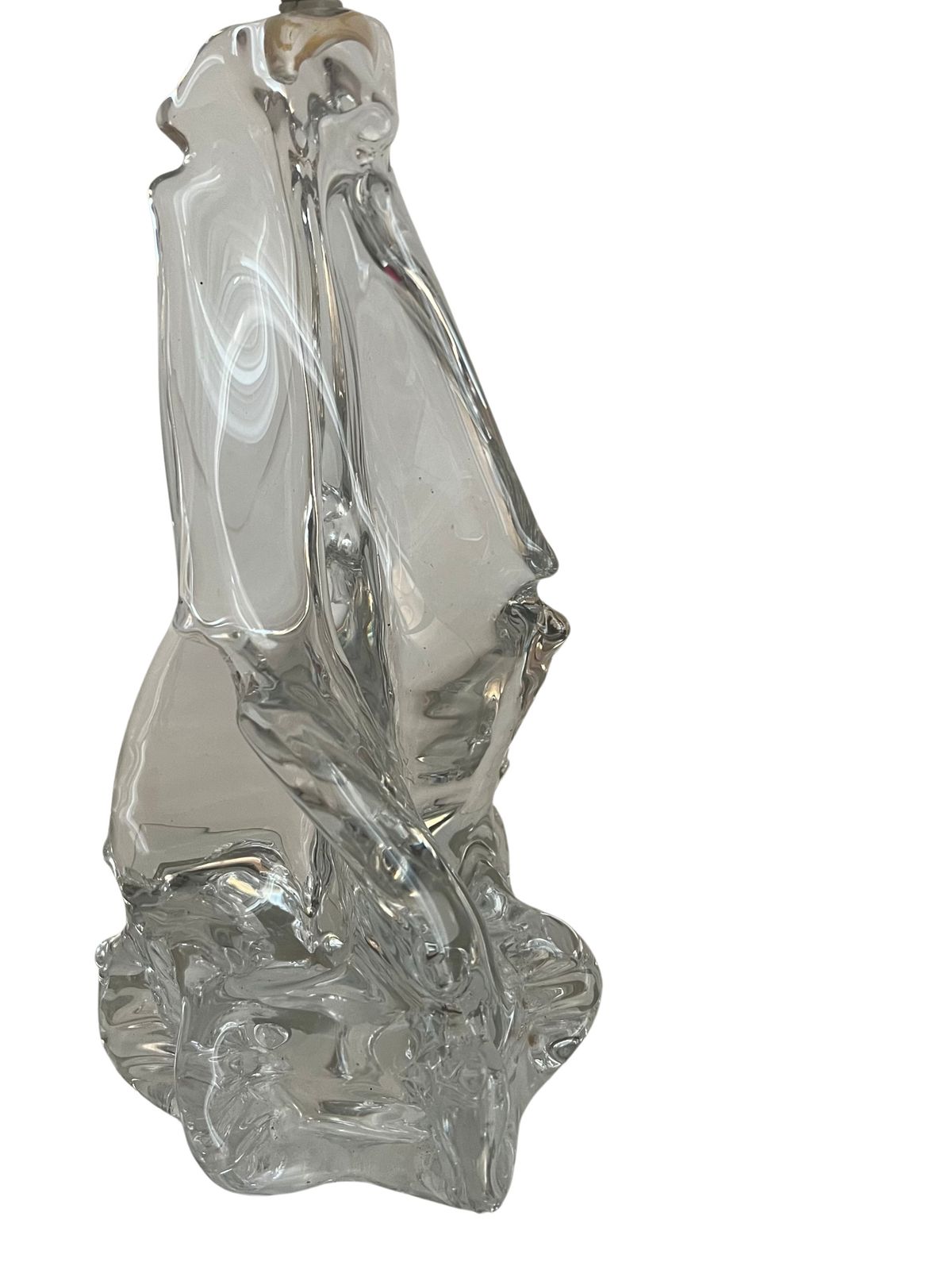 Schneider, Mid Century Modernist Crystal Table Lamp By Charles Schneider, 1950 photo Lighting
