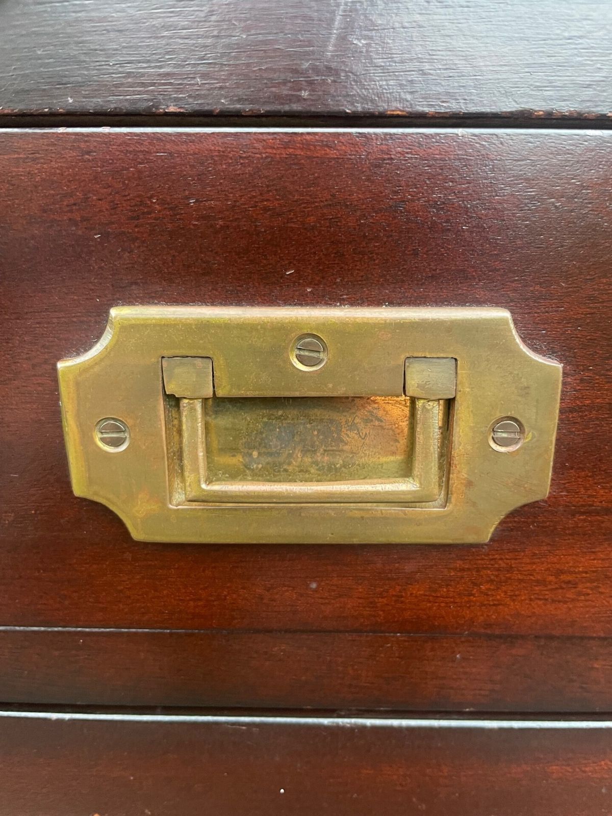Brass Bound Mahogany Military Style Chest Draws photo 480.0