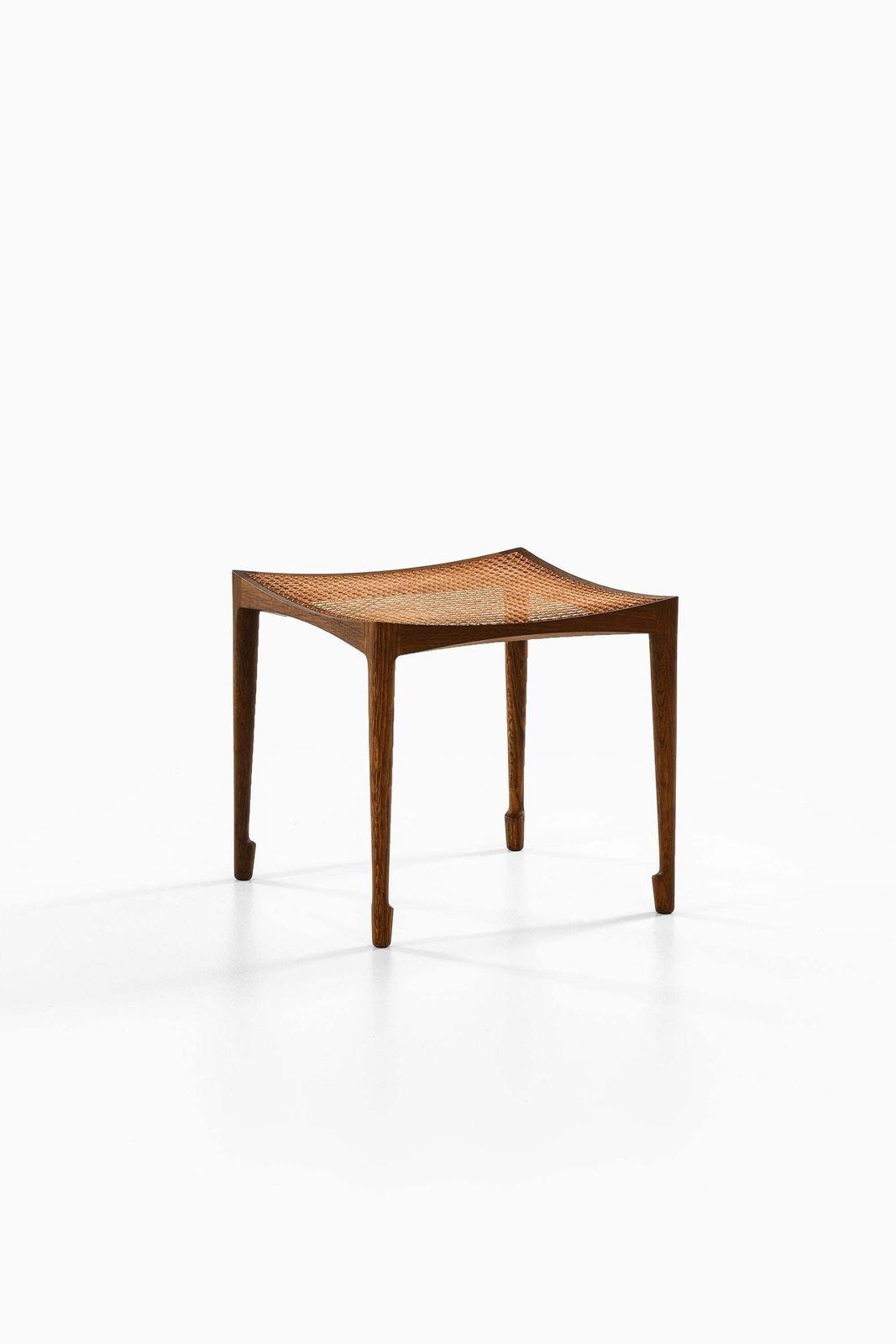Rare Stool With Solid Oak Frame By Bernt Petersen, 1950s photo for sale