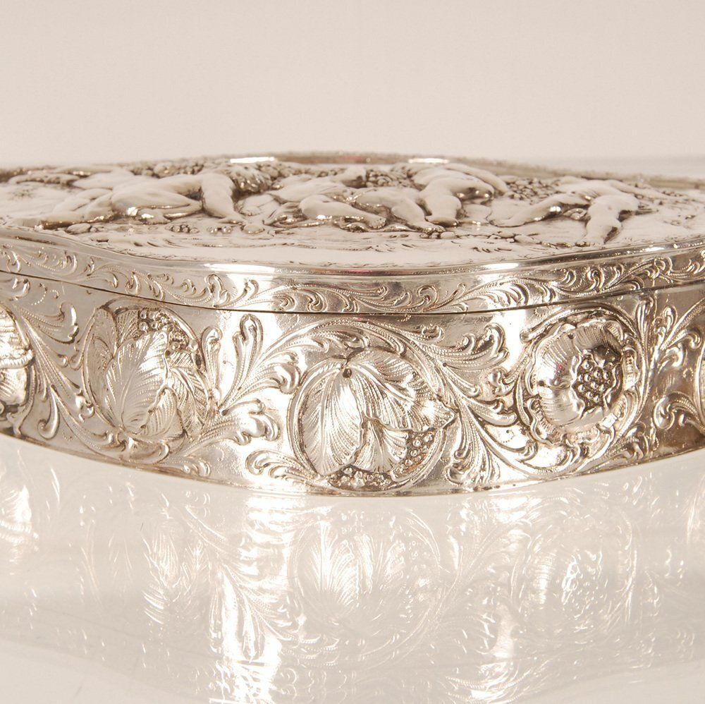 photo furniture Antique German Jewelry Box In Silver From J.D.Schleißner & Söhne