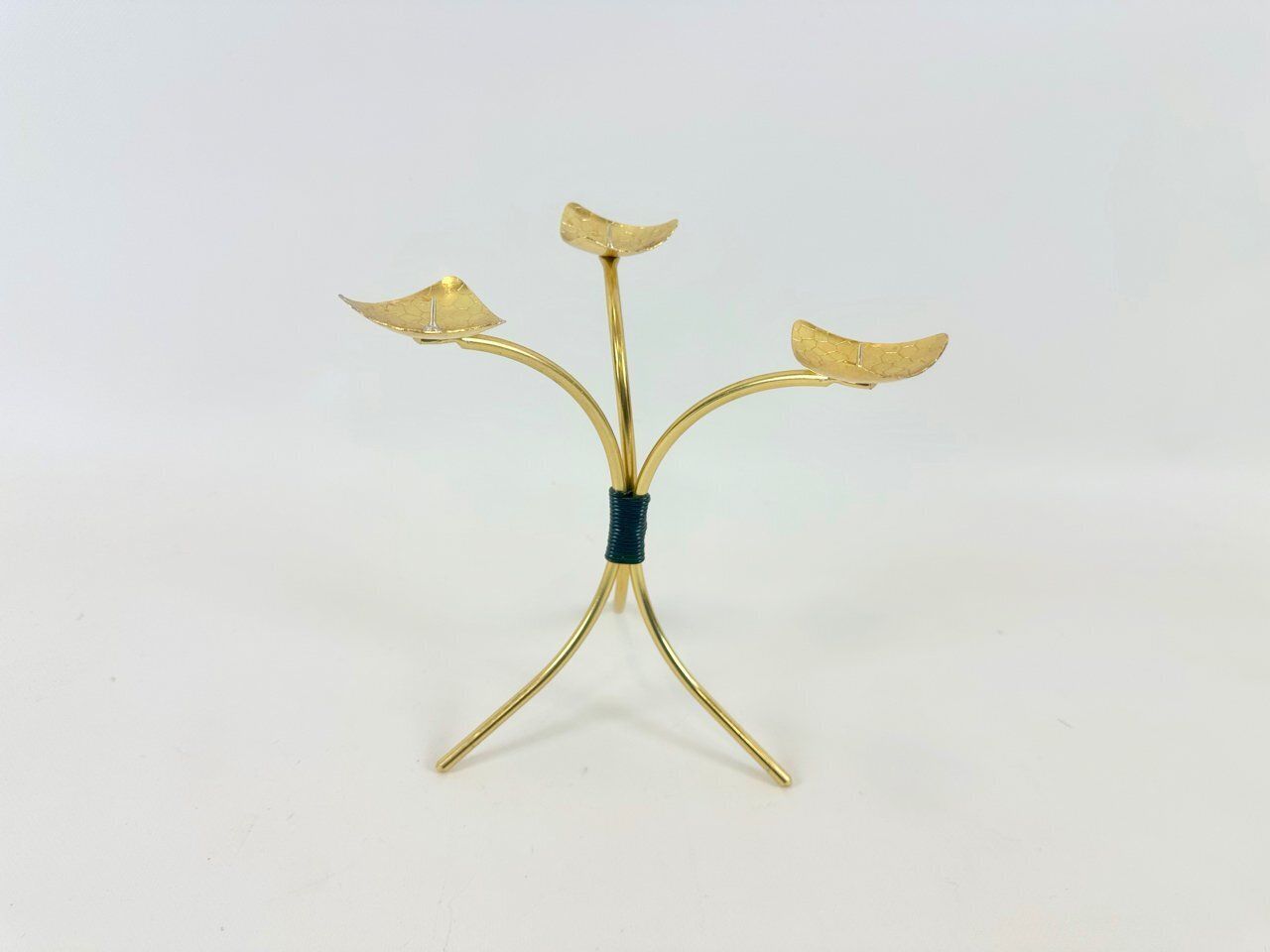 Vintage Brass And Aluminium Candleholder In The Style Of Carl Auböck, 1960s photo 174.0