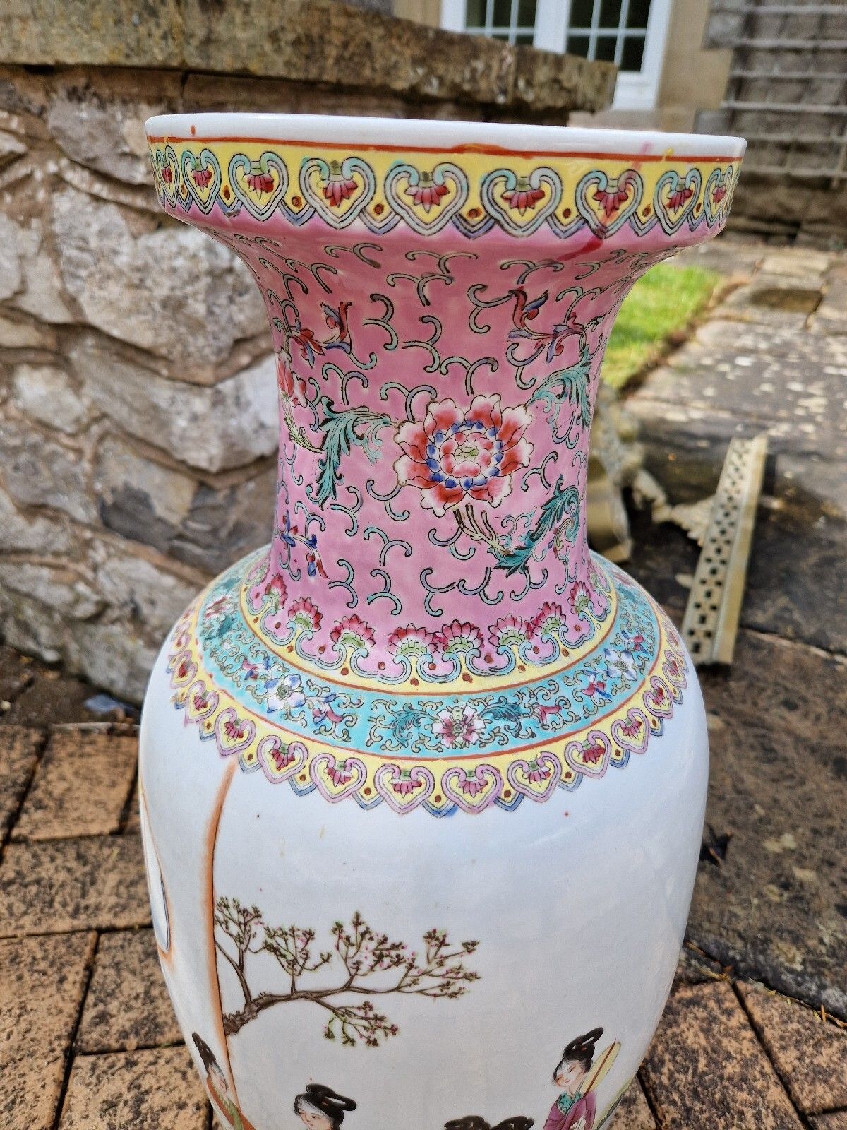 Home Decor Antique Large Chinese Vase Famille Rose Dynasty photo