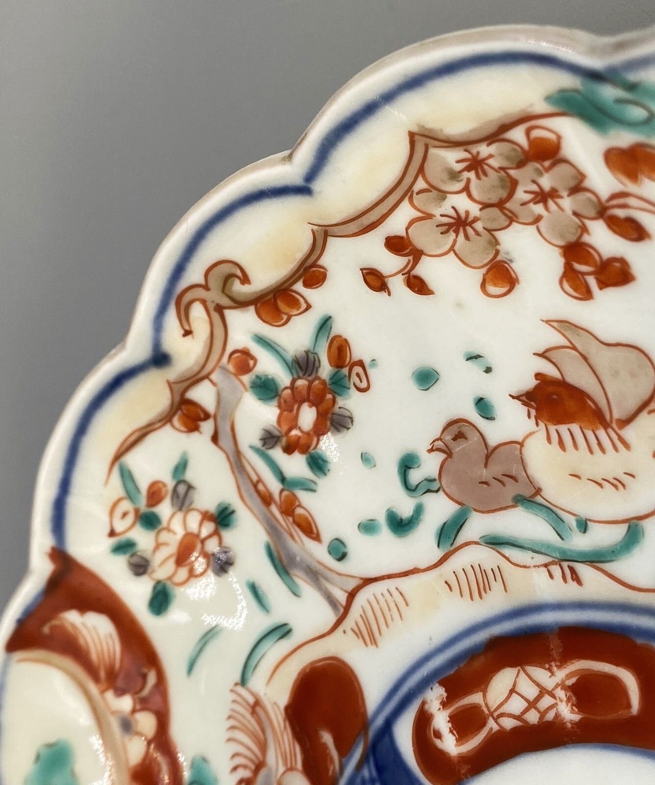 Fine Pair 18thc Japanese Edo Period Scallop Form Porcelain Imari Bowl Dish Plate photo buy