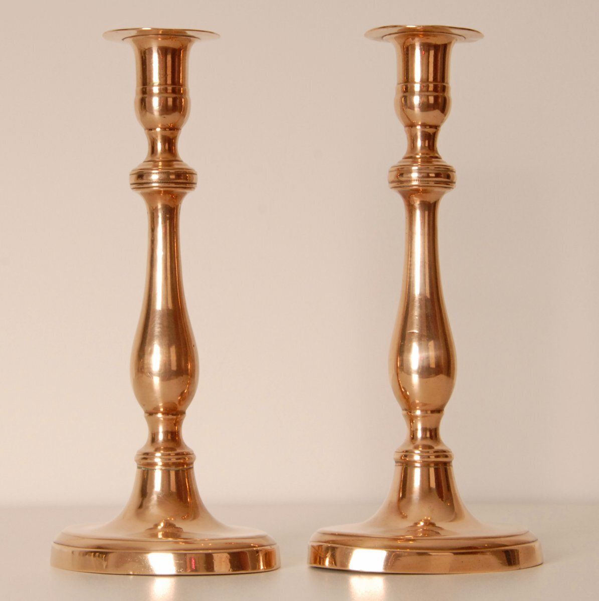 Antique English Candlesticks In Bronze 1700s Set Of 2 photo 918.0