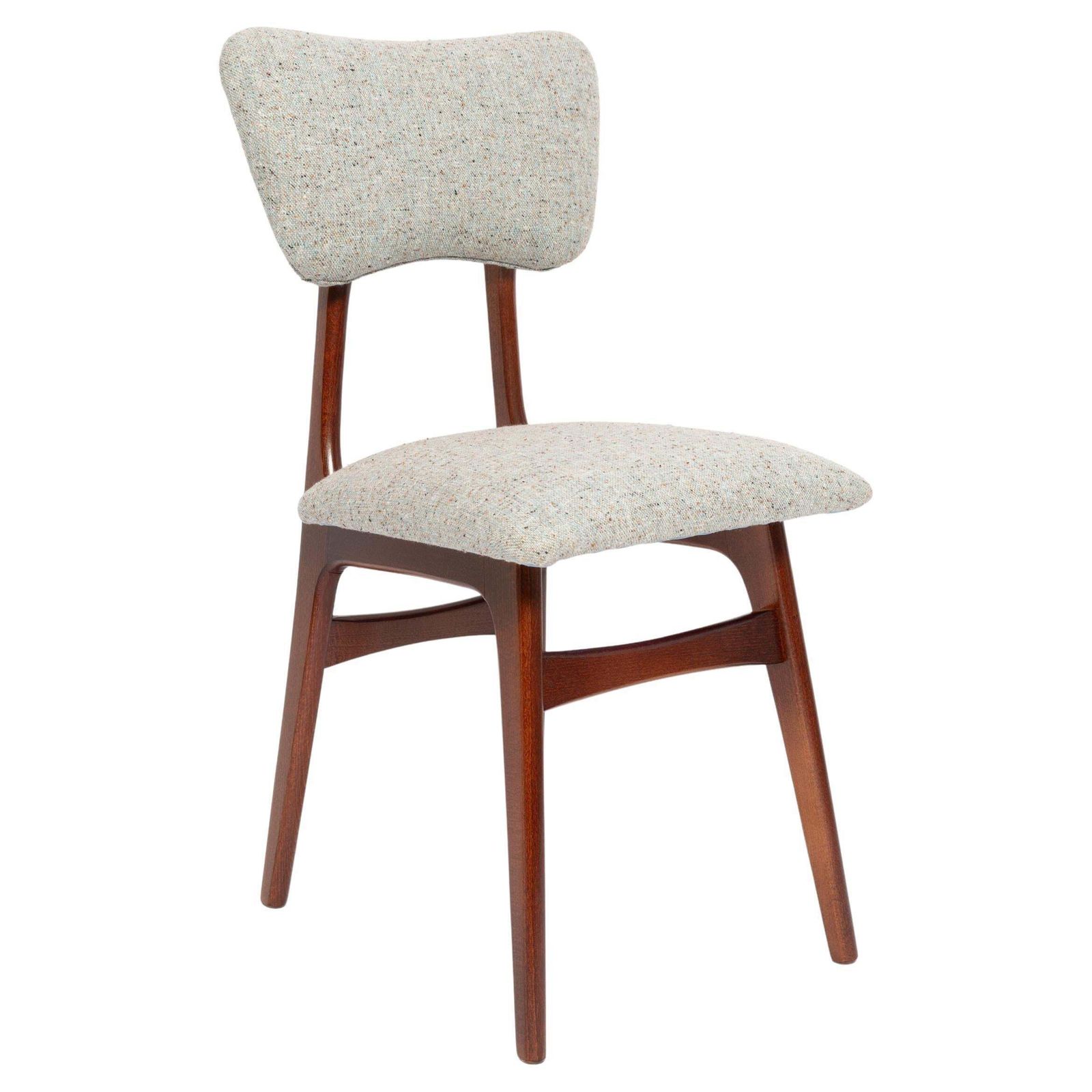 Mid Century Butterfly Chair, Blue Gray Wool, Walnut Wood, Europe, 1960s  1