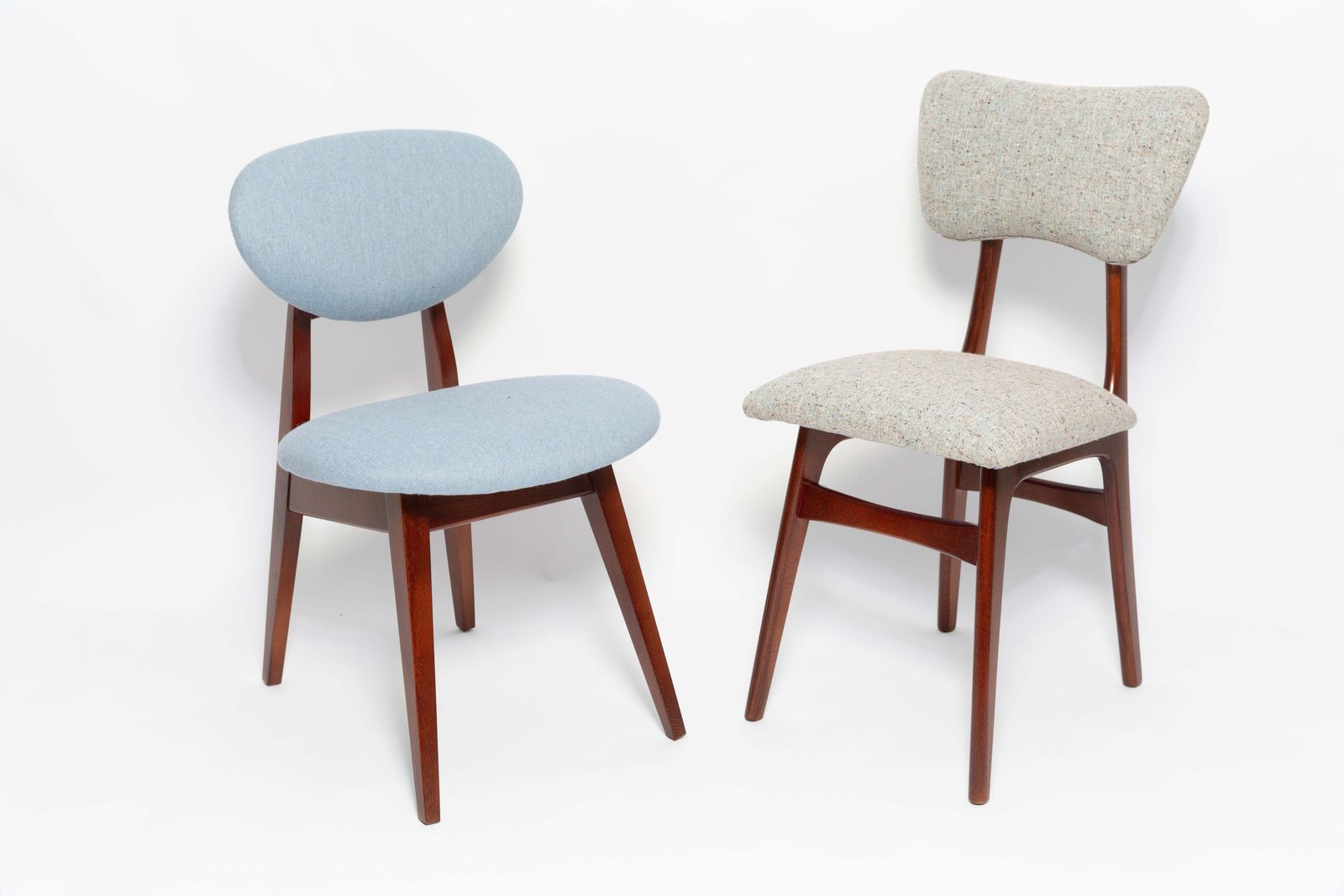 Mid Century Butterfly Chair, Blue Gray Wool, Walnut Wood, Europe, 1960s  1 photo furniture