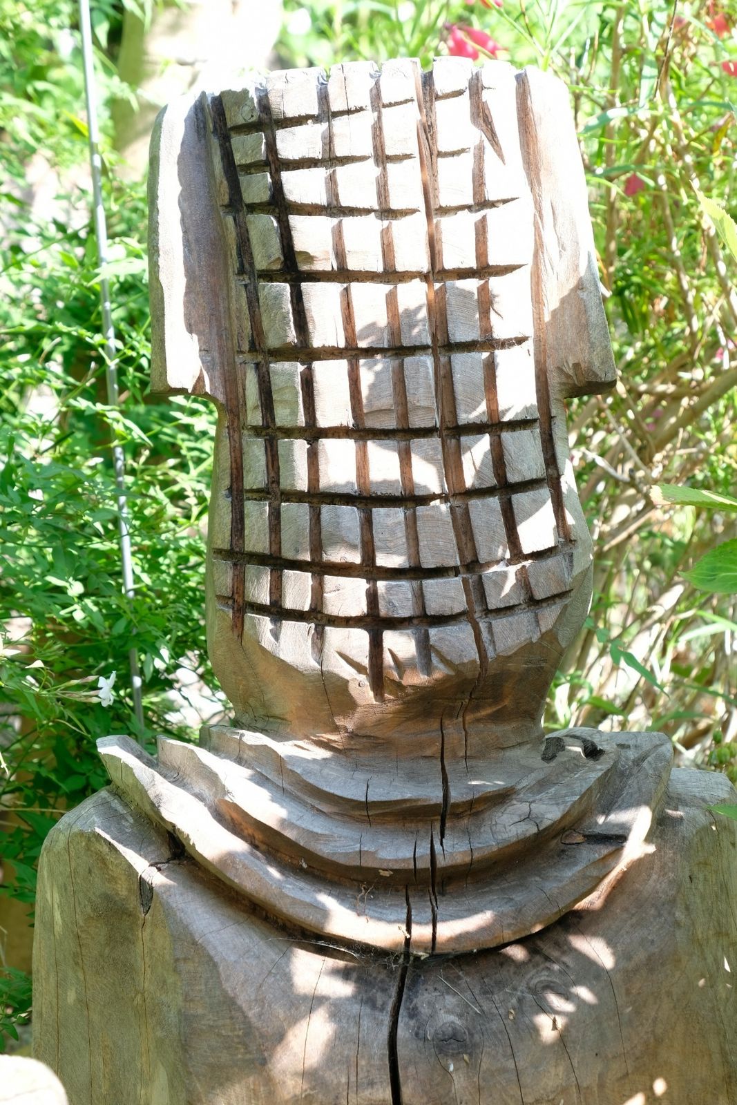 Art Naïve Folk Art Wooden Bust Of A Mythical Man – Hand Carved photo