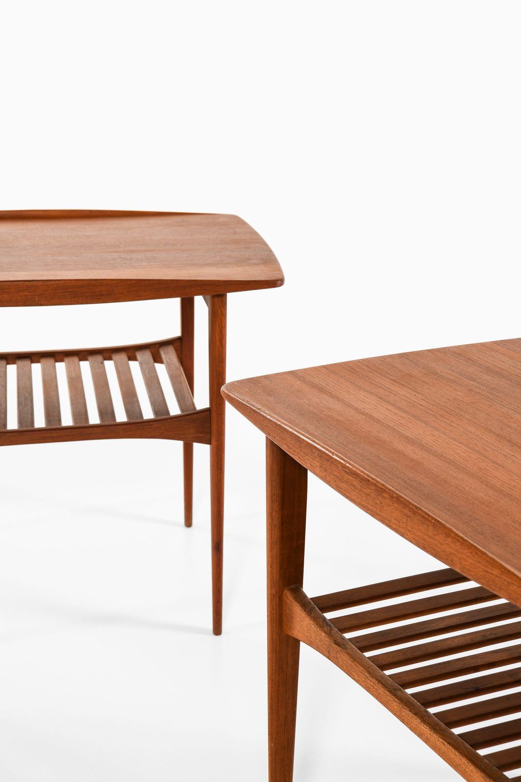 Pair Of Side Tables In Teak By Tove And Edvard Kindt Larsen, 1950's photo for sale