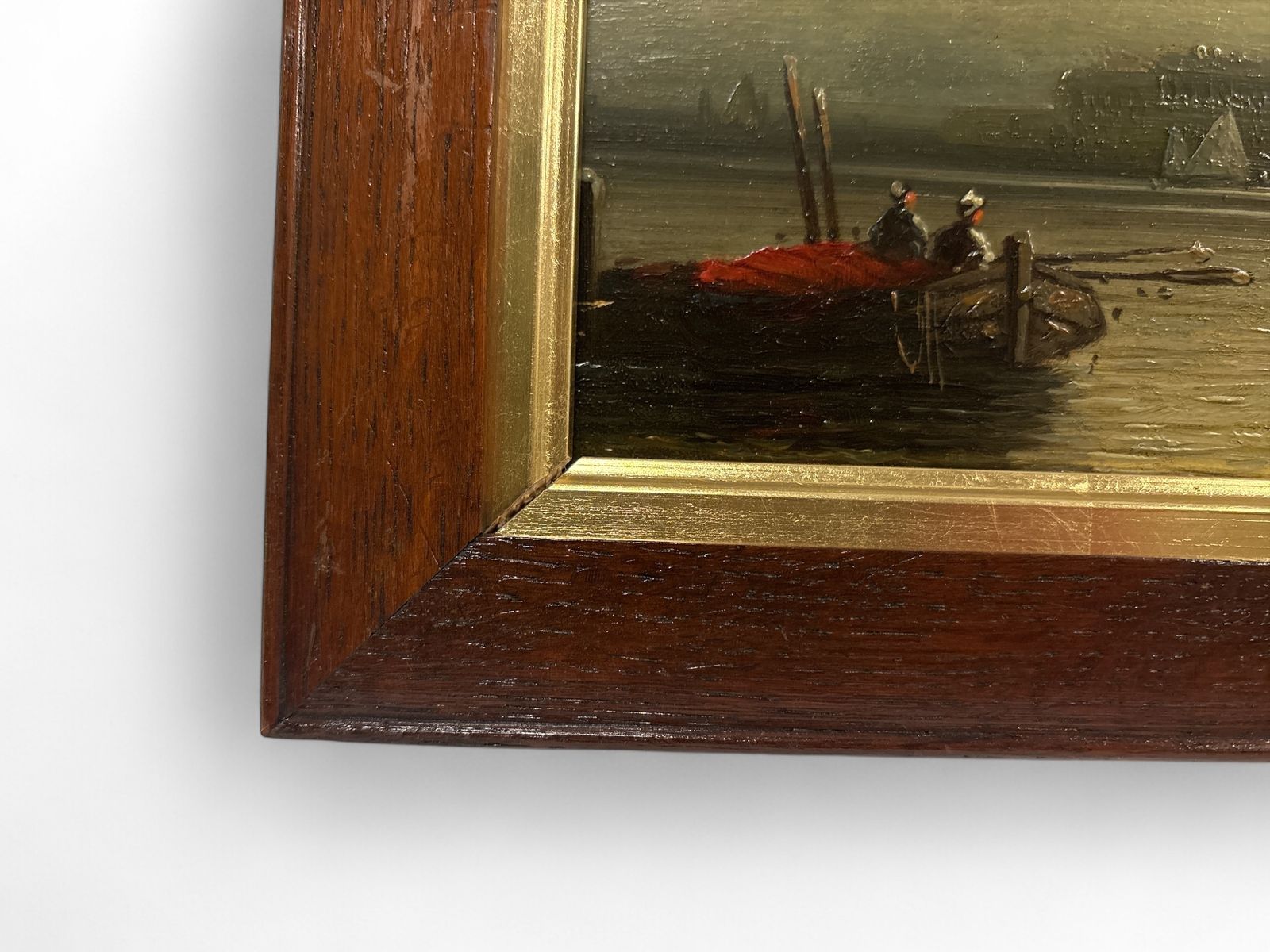 Oil Painting Of Sailboats On The Grand Canal In Venice Signed Jameson 19th Century photo furniture