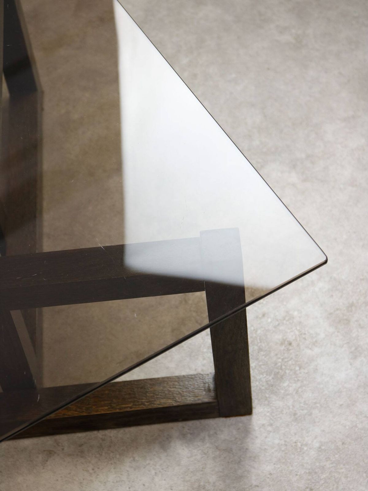 Italian Wooden & Smoked Glass Coffee Table, 60s photo Furniture