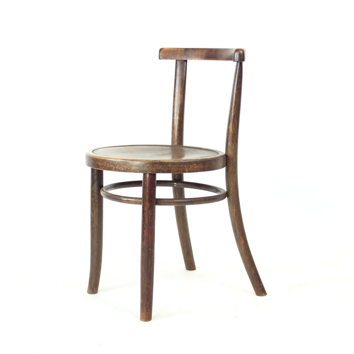 1950s Round Bentwood Child Chair By Tatra