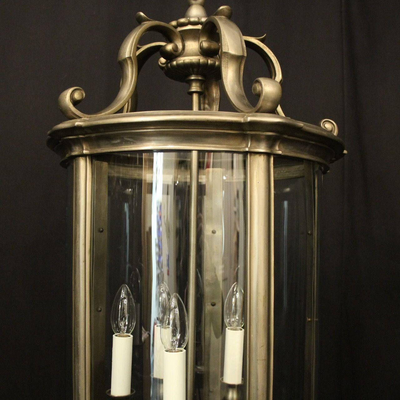 French Silver Gilded Bronze Antique Lantern photo for sale