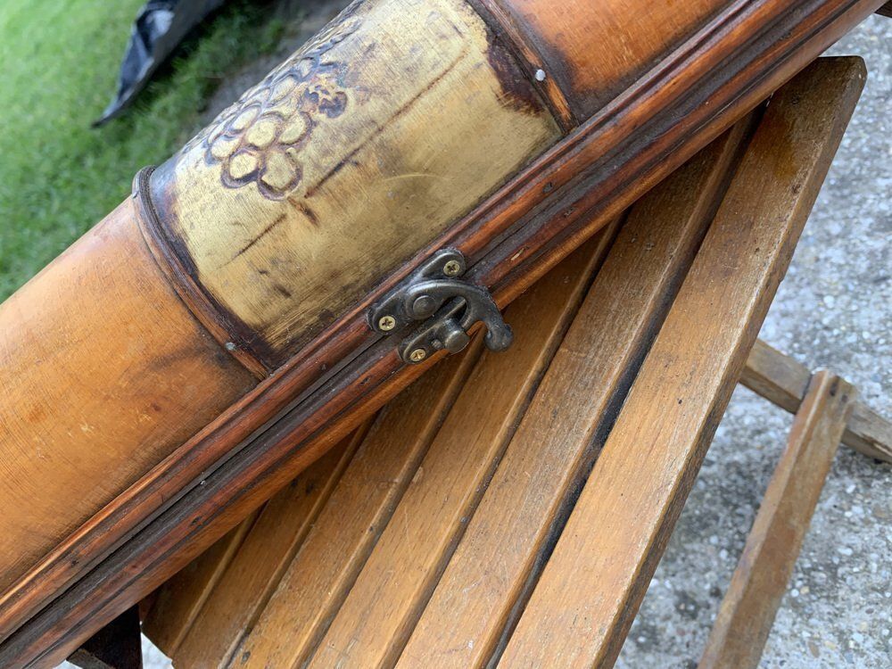 Wooden Hand Painted Wine Bottle Holder, 2019 photo vinterior