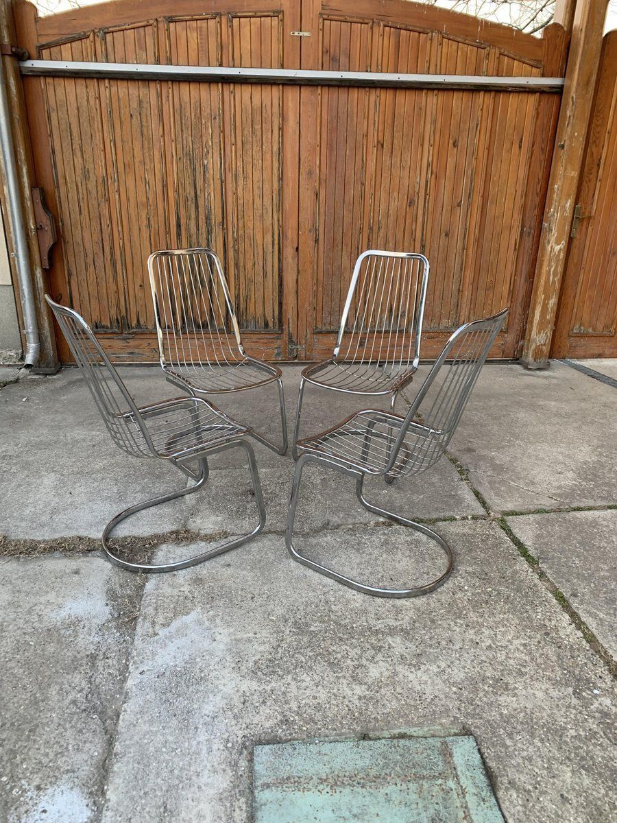 Italian Dining Chairs By Gastone Rinaldi, 1970s, Set Of 4 photo for sale