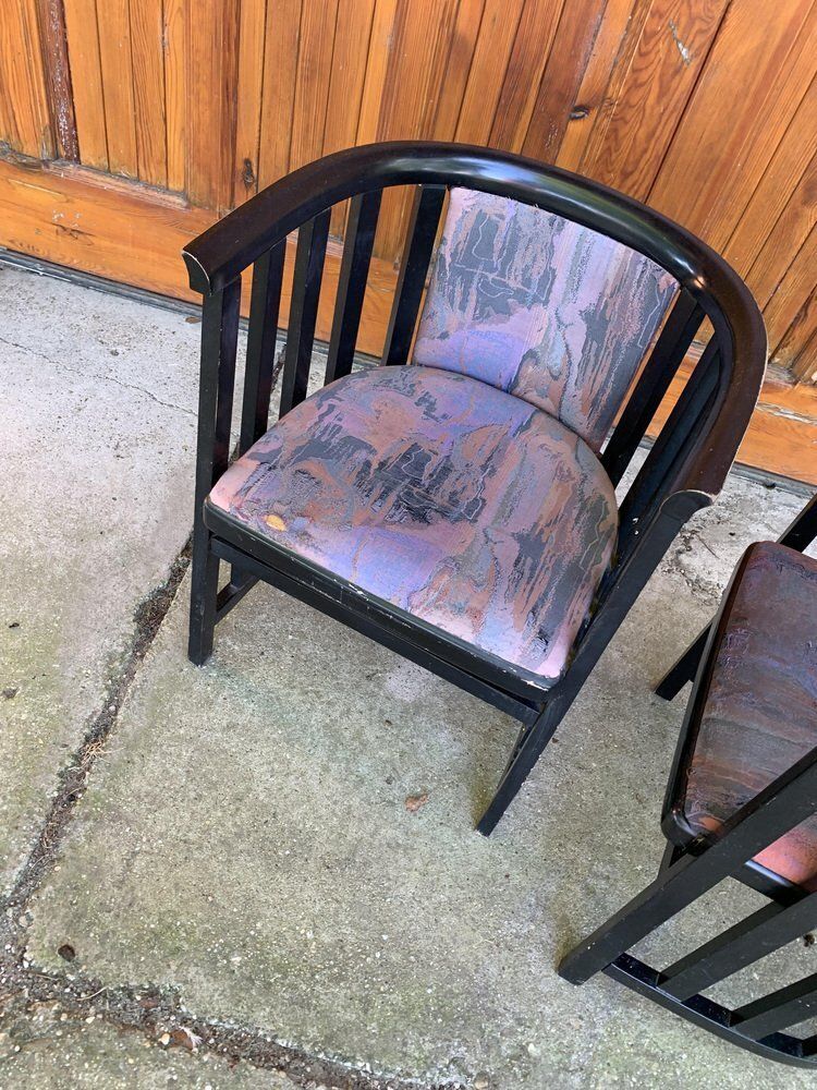 Set Of Art Nouveau Armchairs In The Style Of Josef Hoffmann, 1920 photo Furniture