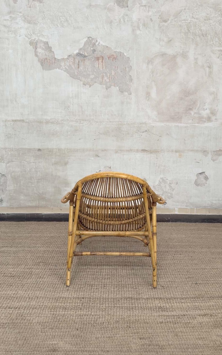 Pair Of Bamboo Lounge Armchairs By Ikea – Second Half Of The 20th Century photo vinterior