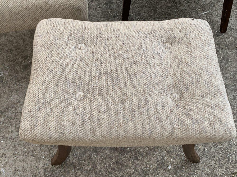 Art Deco Side Chairs And Stool, 1940s, Set Of 3 photo buy
