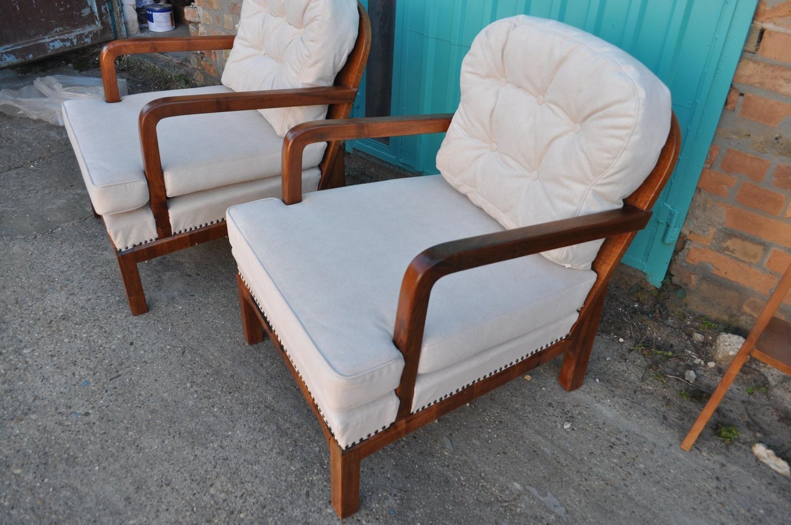 Set Of French Art Deco Chairs, 1930s photo vintage
