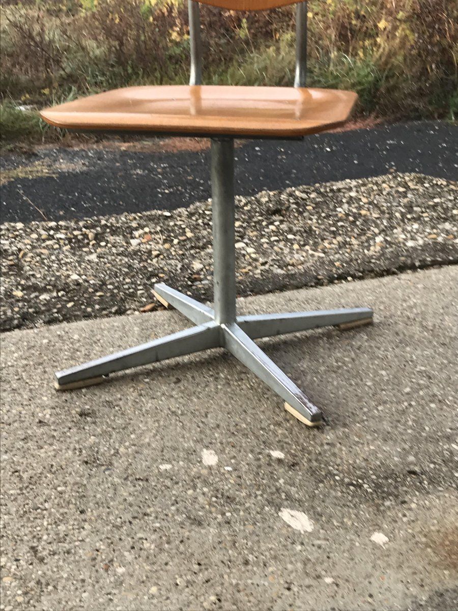Swiss School Desk And Chair From Embru, 1960s, Set Of 2 photo for sale