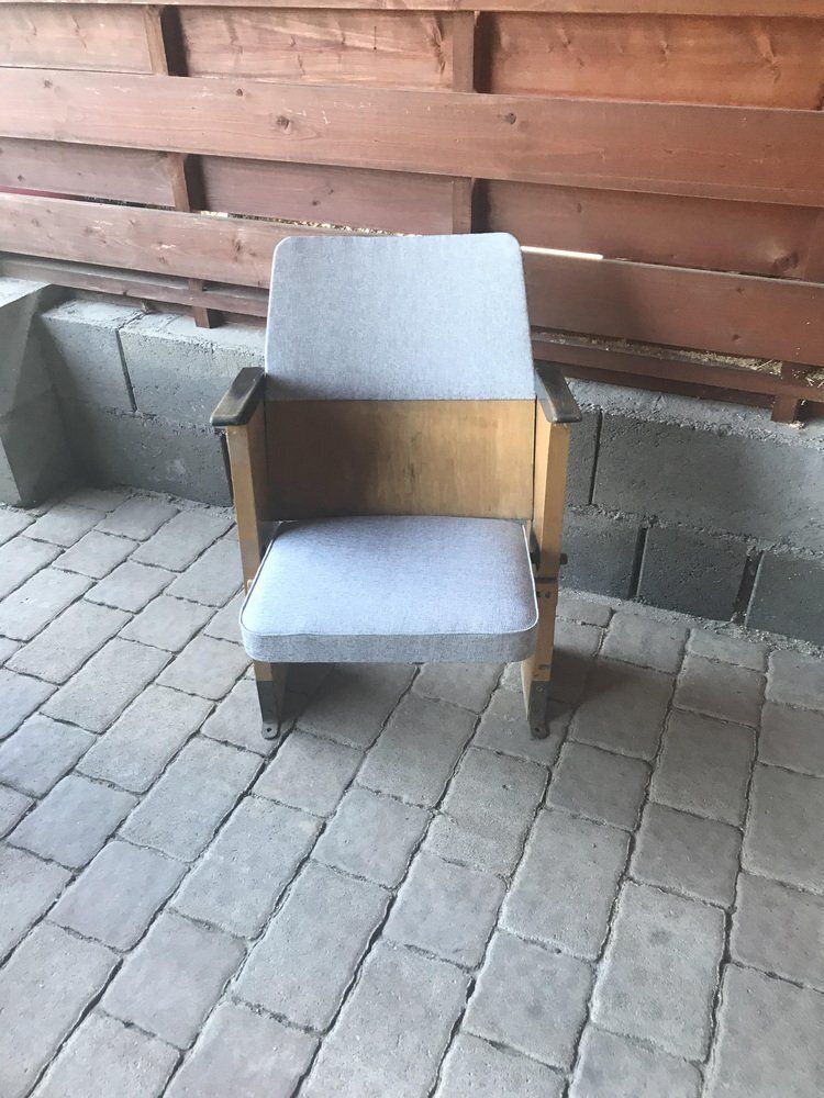 Mid Century Hungarian 1 Seater Cinema Bench From Szék és Faárúgyár,, 1950s photo for sale