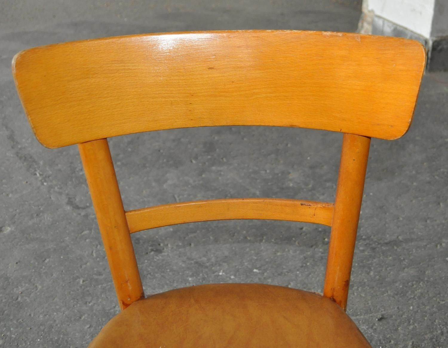 Hungarian Leatherette Dining Chair, 1960s photo vintage