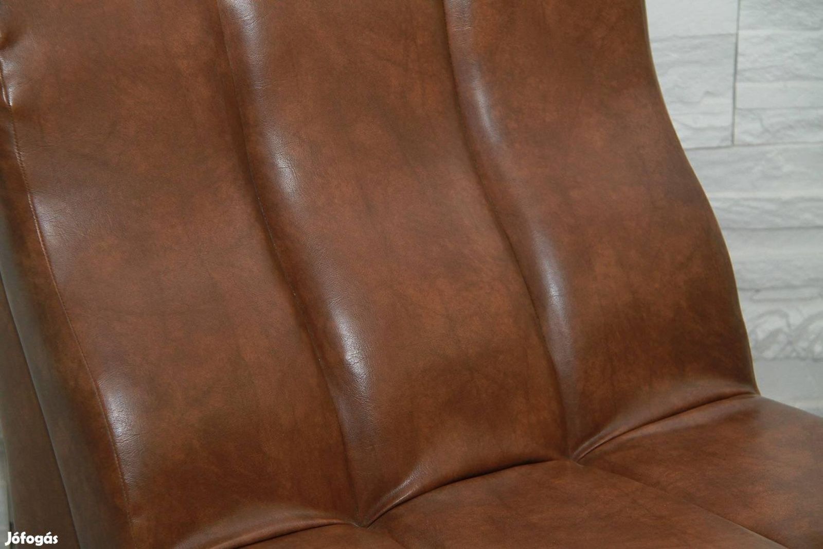 Mid Century Brown Leatherette Lounge Chair, 1960s photo for sale