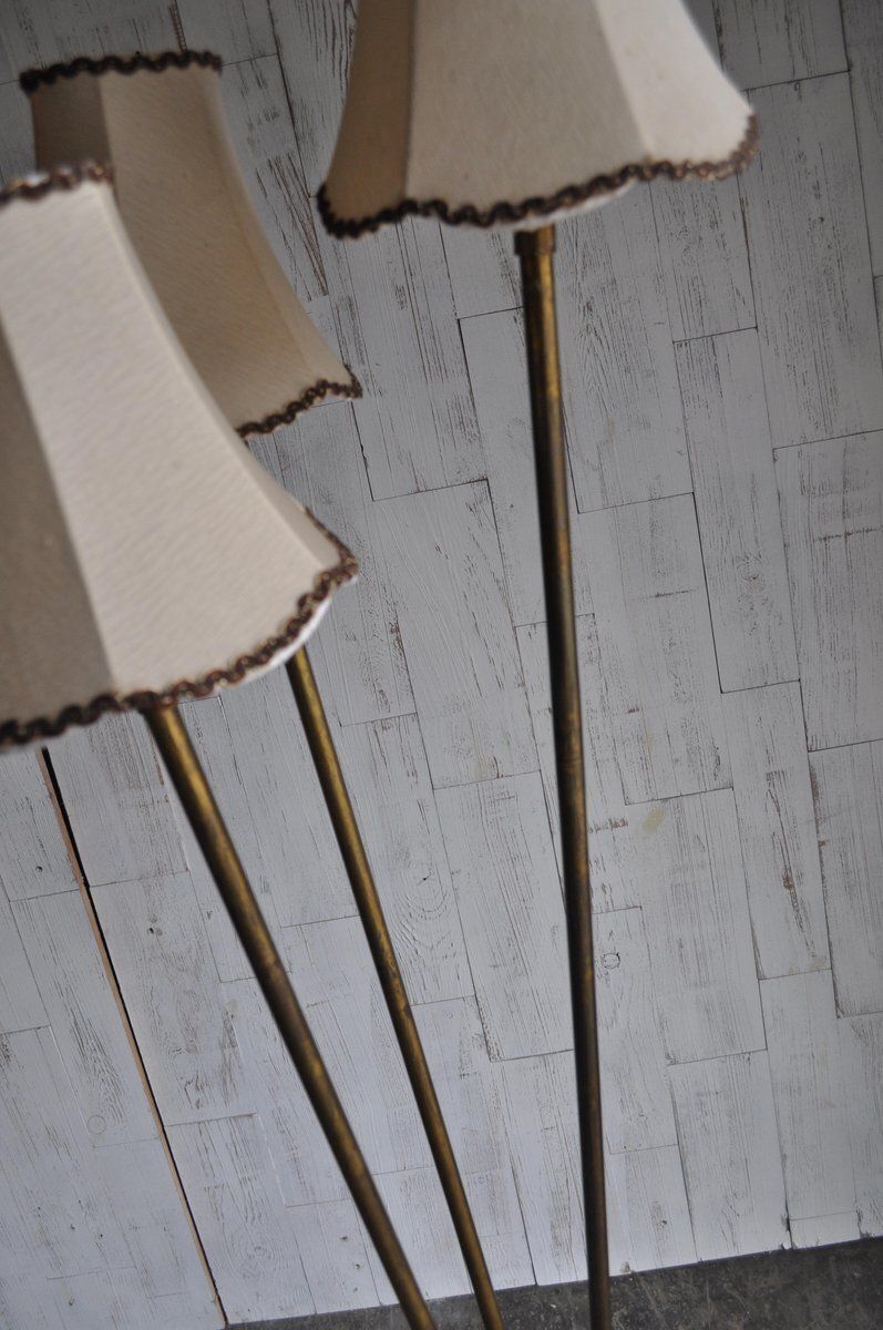 Art Deco Brass Floor Lamp, 1940s photo furniture