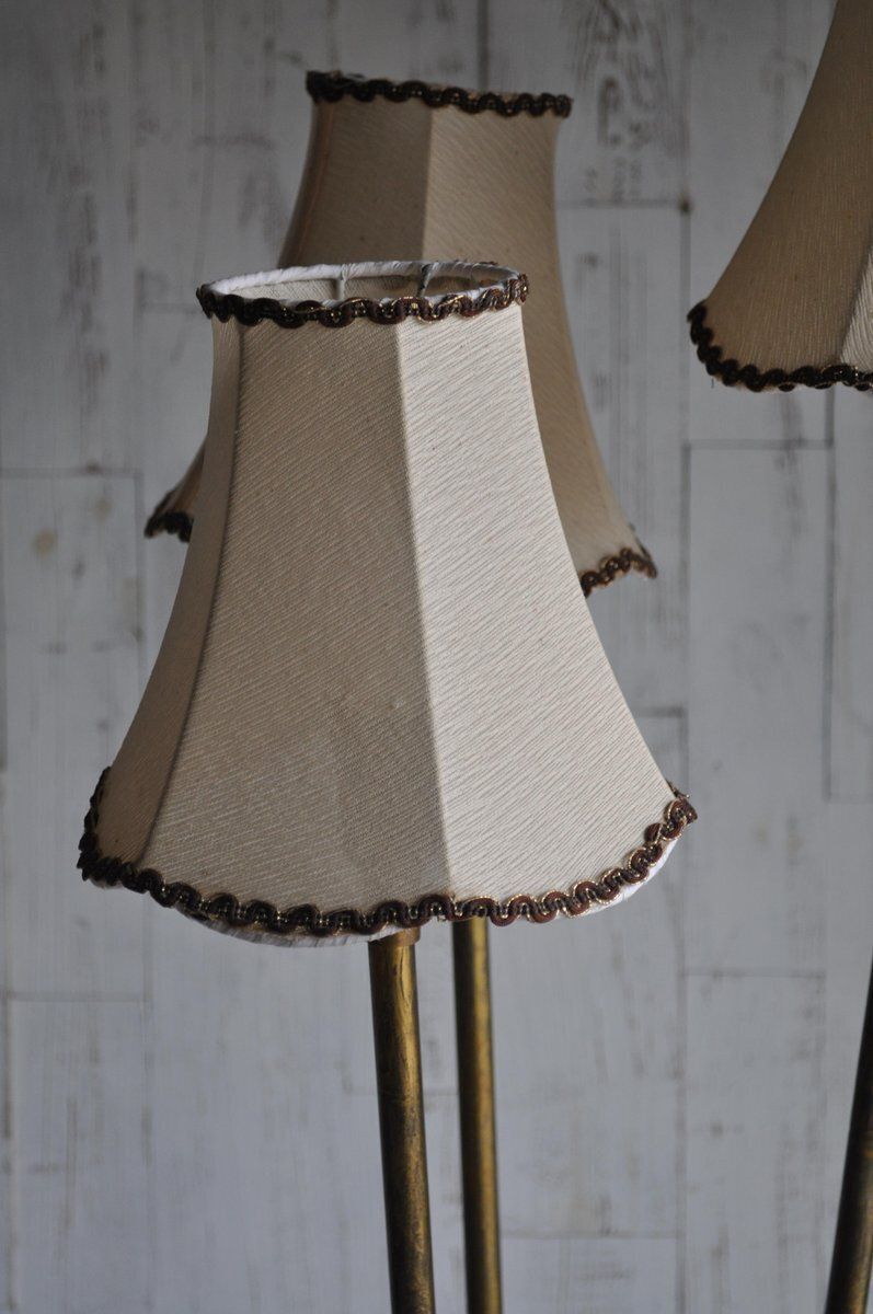 Art Deco Brass Floor Lamp, 1940s photo vinterior