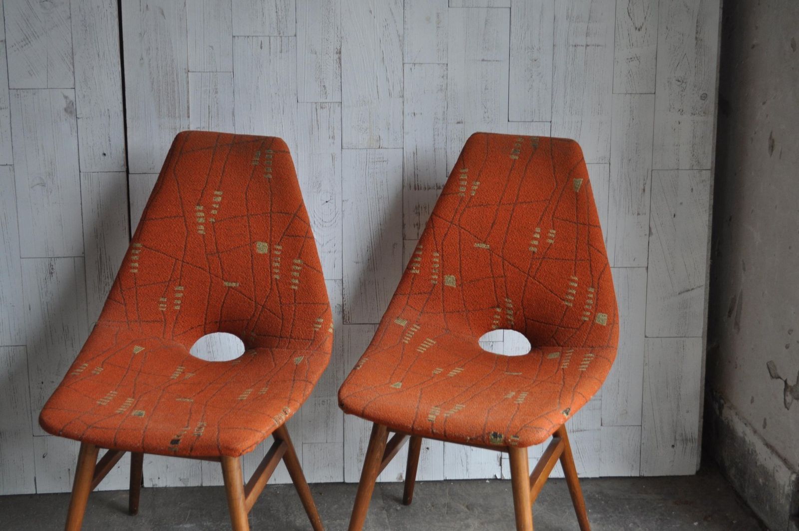 Set Of Hungarian Erika Chairs By Judit Burián For Szkiv, 1959 photo vintage
