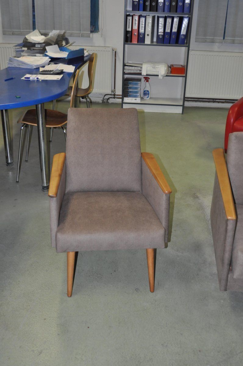 Set Of German Lacquered Lounge Chairs, 1960s