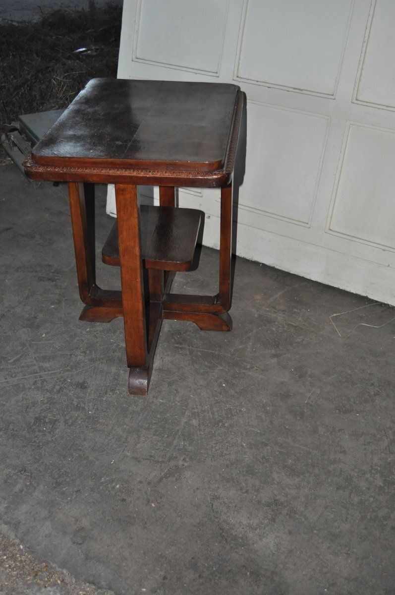 Art Deco Hungarian Wooden Coffee Table, 1930s