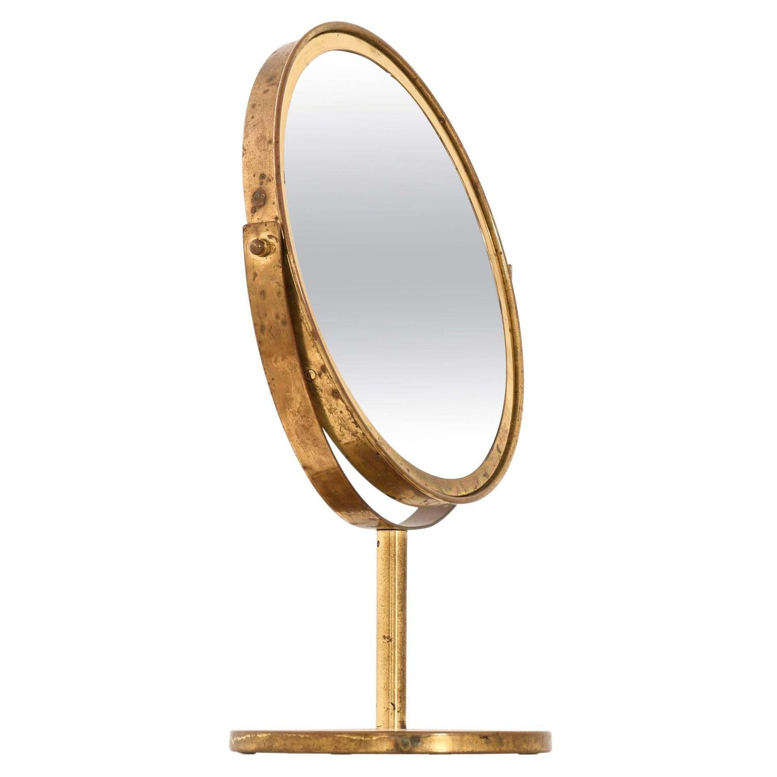 Table Mirror In Brass By Hans Agne Jakobsson, 1950's