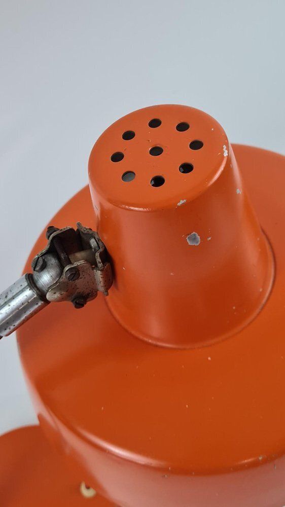 photo for sale Desk Lamp In Orange Metal, Hungary, 1970s