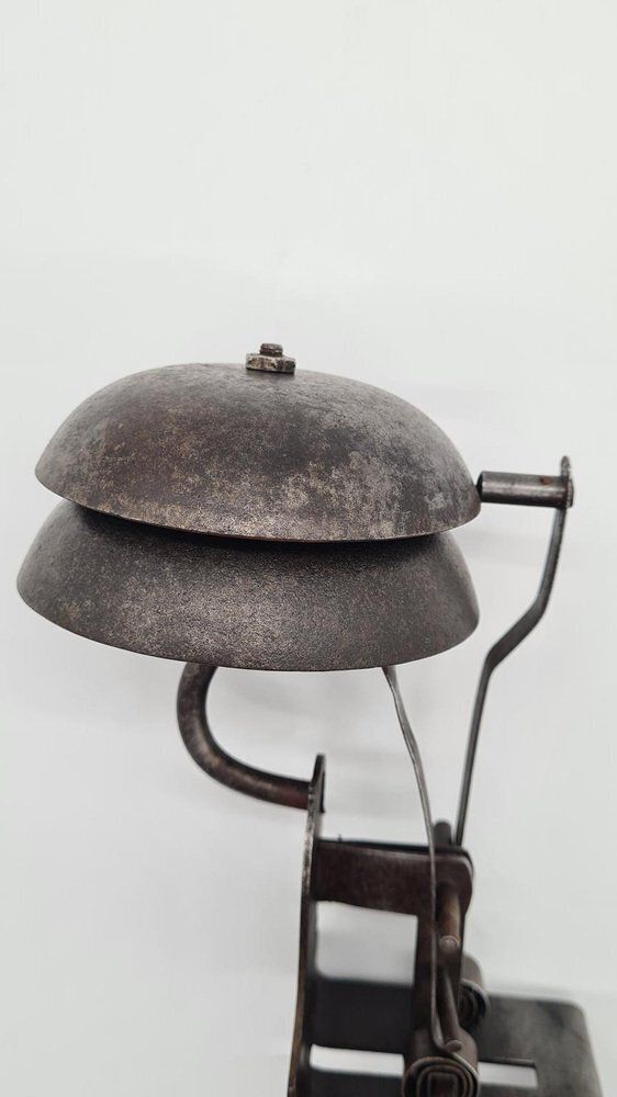 French Art Nouveau Doorbell In Gray Metal, 1890s photo Home Fixtures