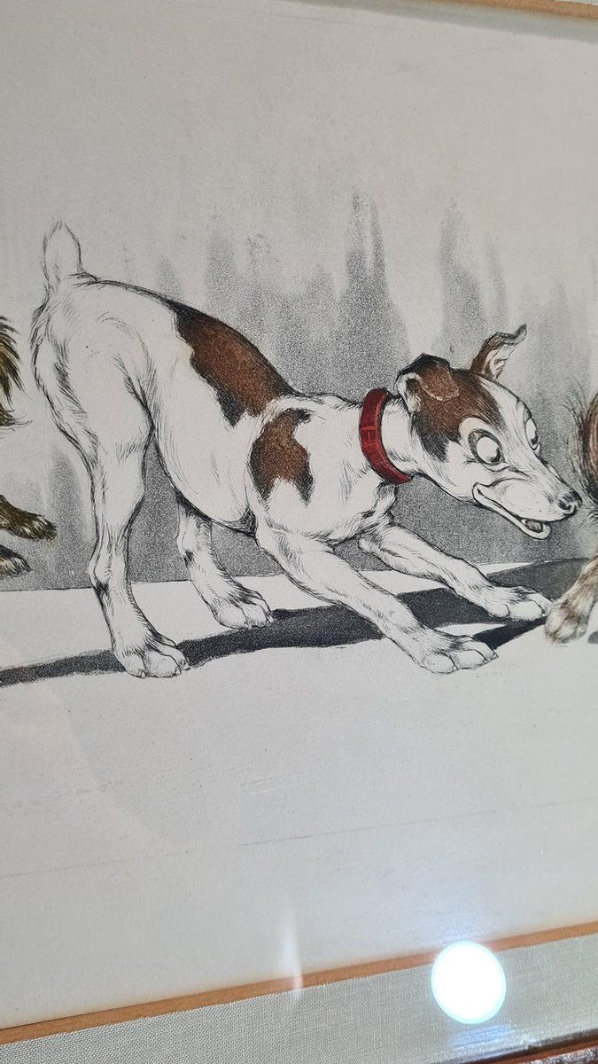 Boris O Klein, Dogs, 1960s, Wood & Paper photo vinterior