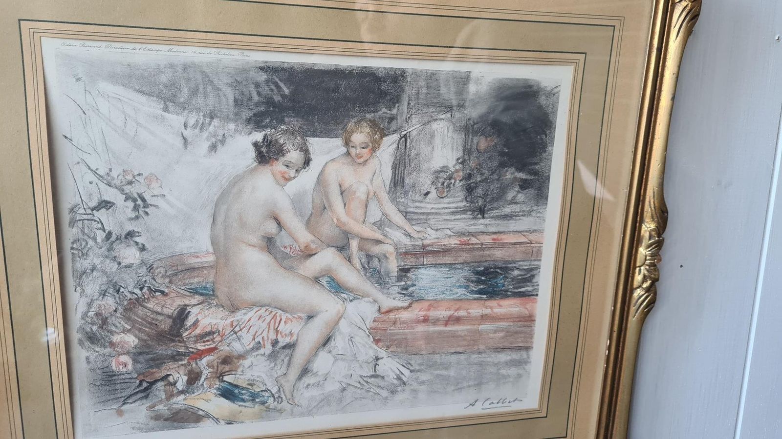 Albert Calbet, 1910, Lithographs, Set Of 2 photo Art
