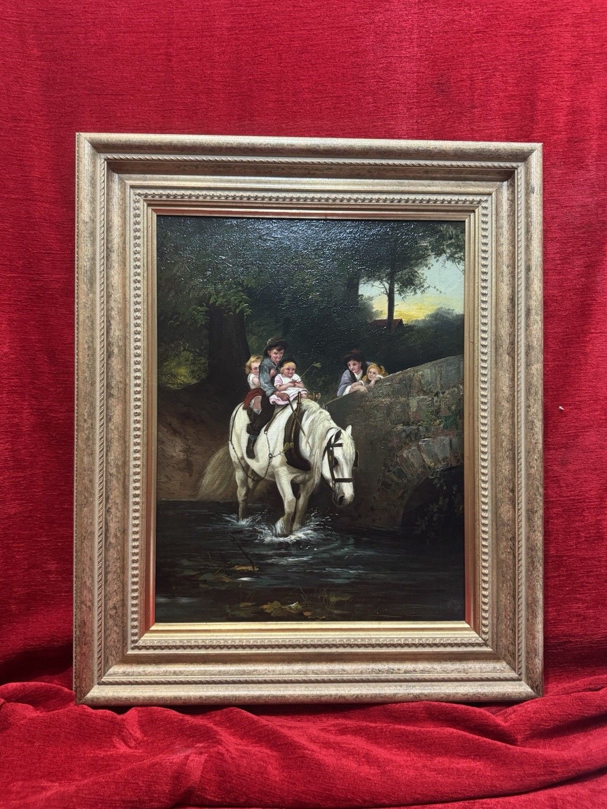 British School Oil Painting After Frederick Morgan (1847 1927) Titled ‘Steady’ photo furniture
