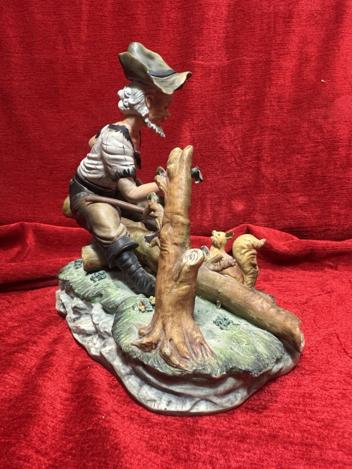 Italian Original Capodimonte Titled 'The Woodcutter' Porcelain Figurine photo buy