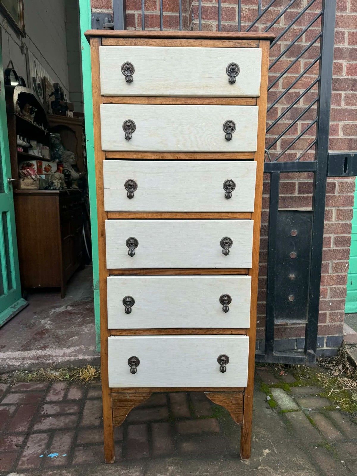 Vintage Tall Chest Of Drawers Customised Painted Furniture In Fusion And F&B