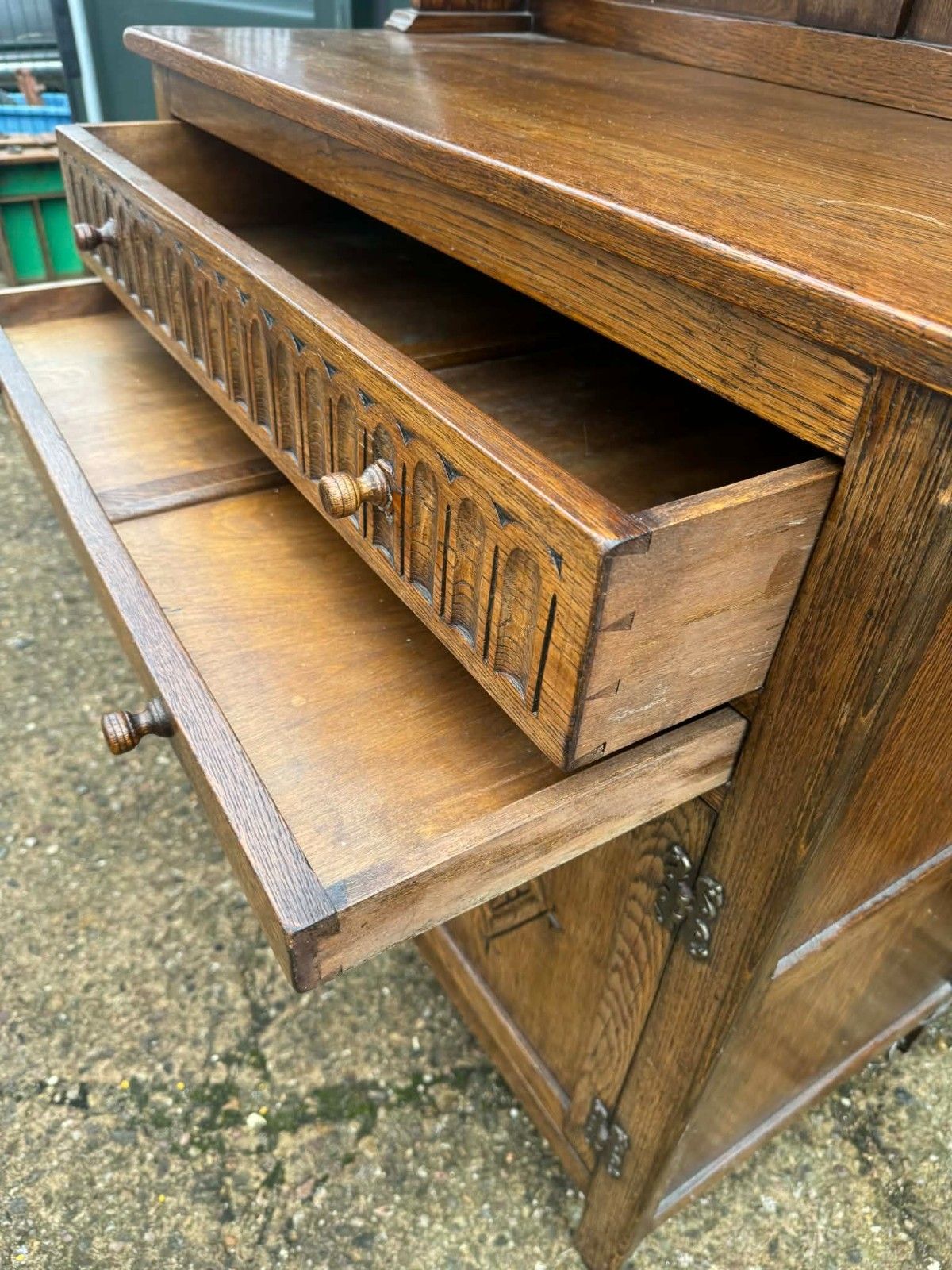 Vintage Small Welsh Dresser Plate Rack Storage Ready For Upcycling photo 495.0