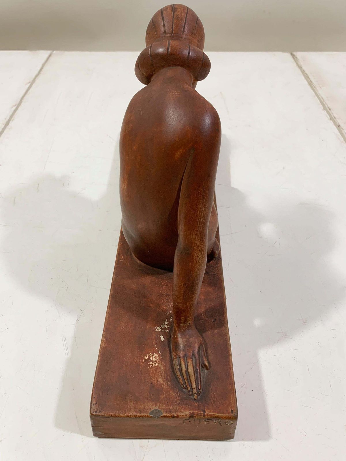 Art Deco Nude Sculpture, In Terracotta, Circa 1930s, Signed "Guero" photo vinterior