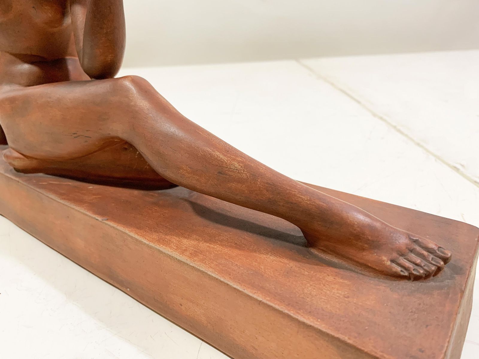 photo for sale Art Deco Nude Sculpture, In Terracotta, Circa 1930s, Signed "Guero"