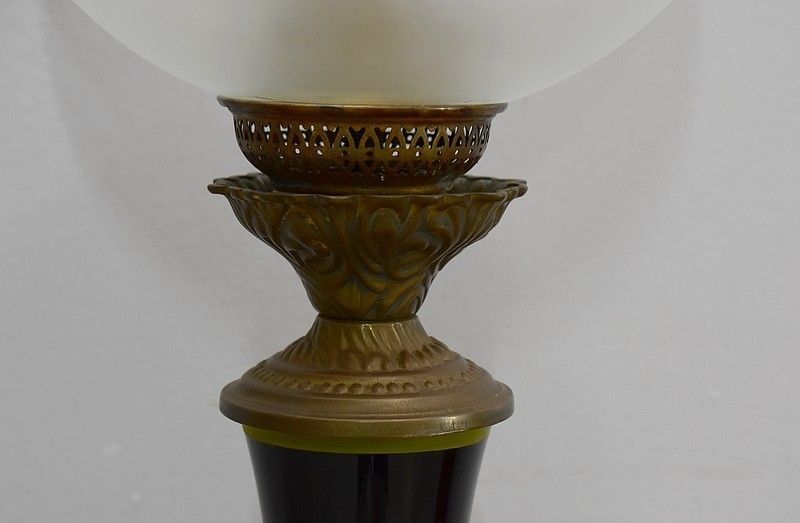 Electrified Oil Lamp, 20th Century photo for sale