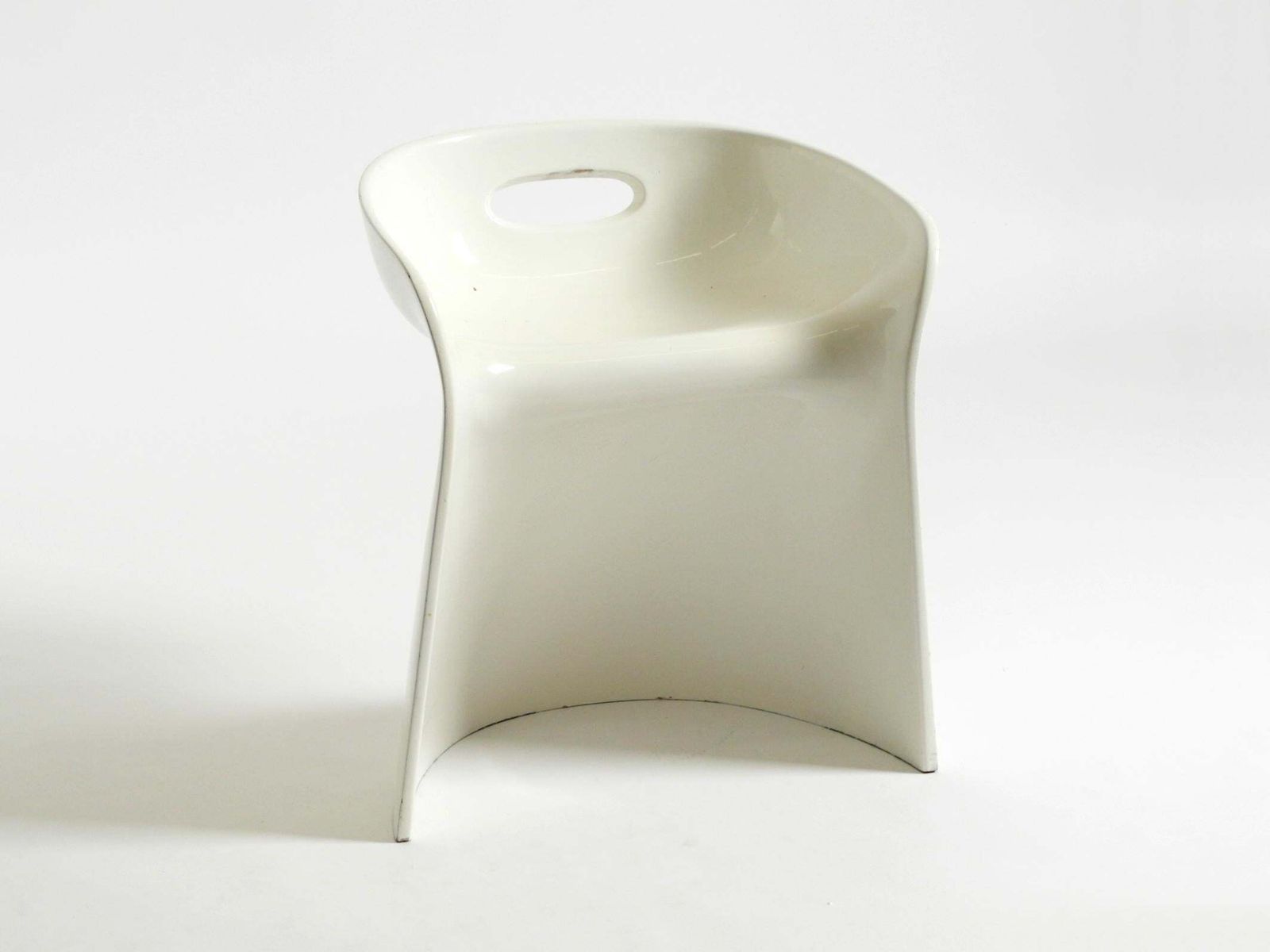 White Stool By Winfried Staeb From The 1970s For The Form + Life Collection photo for sale
