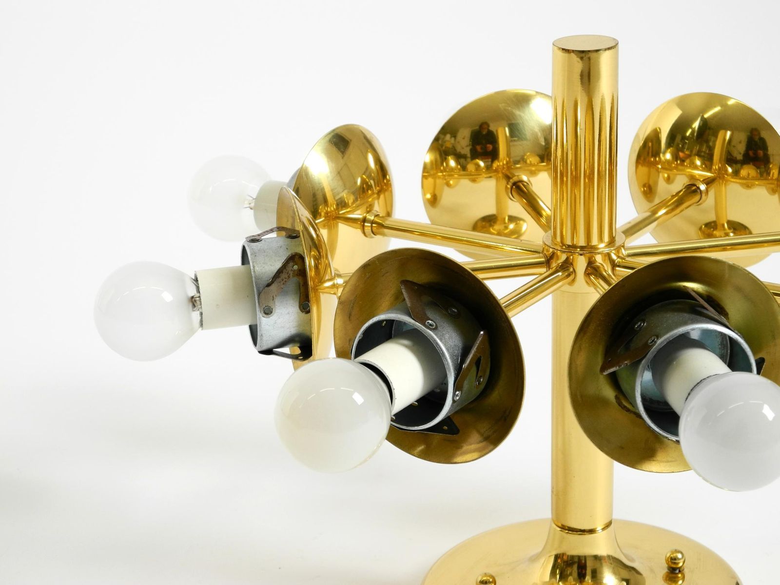 photo buy 1960s Space Age Brass Ceiling Lamp With 8 Glass Balls By Kaiser Leuchten