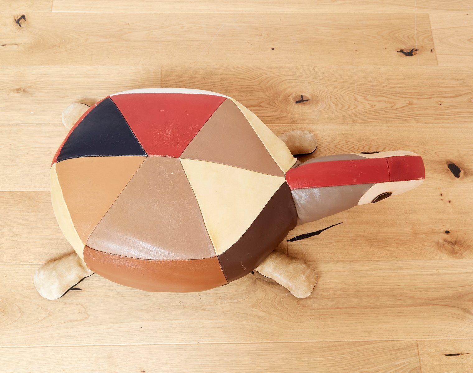 Mid Century Modern Leather Pouf, Switzerland, 1960s photo 393.0