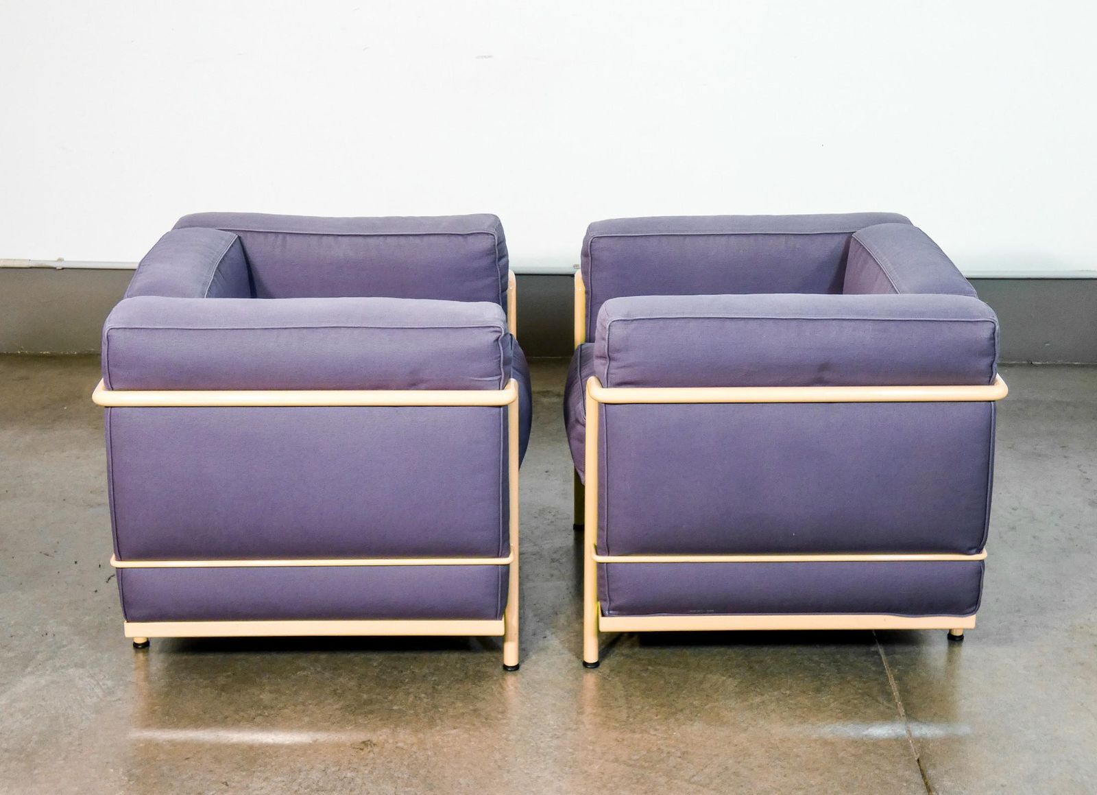 Pair Of Lc2 Armchairs Designed By Le Corbusier, Jeanneret, Perriand For Cassina photo vinterior