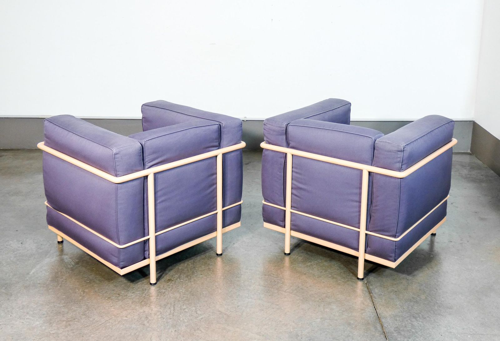 photo for sale Pair Of Lc2 Armchairs Designed By Le Corbusier, Jeanneret, Perriand For Cassina