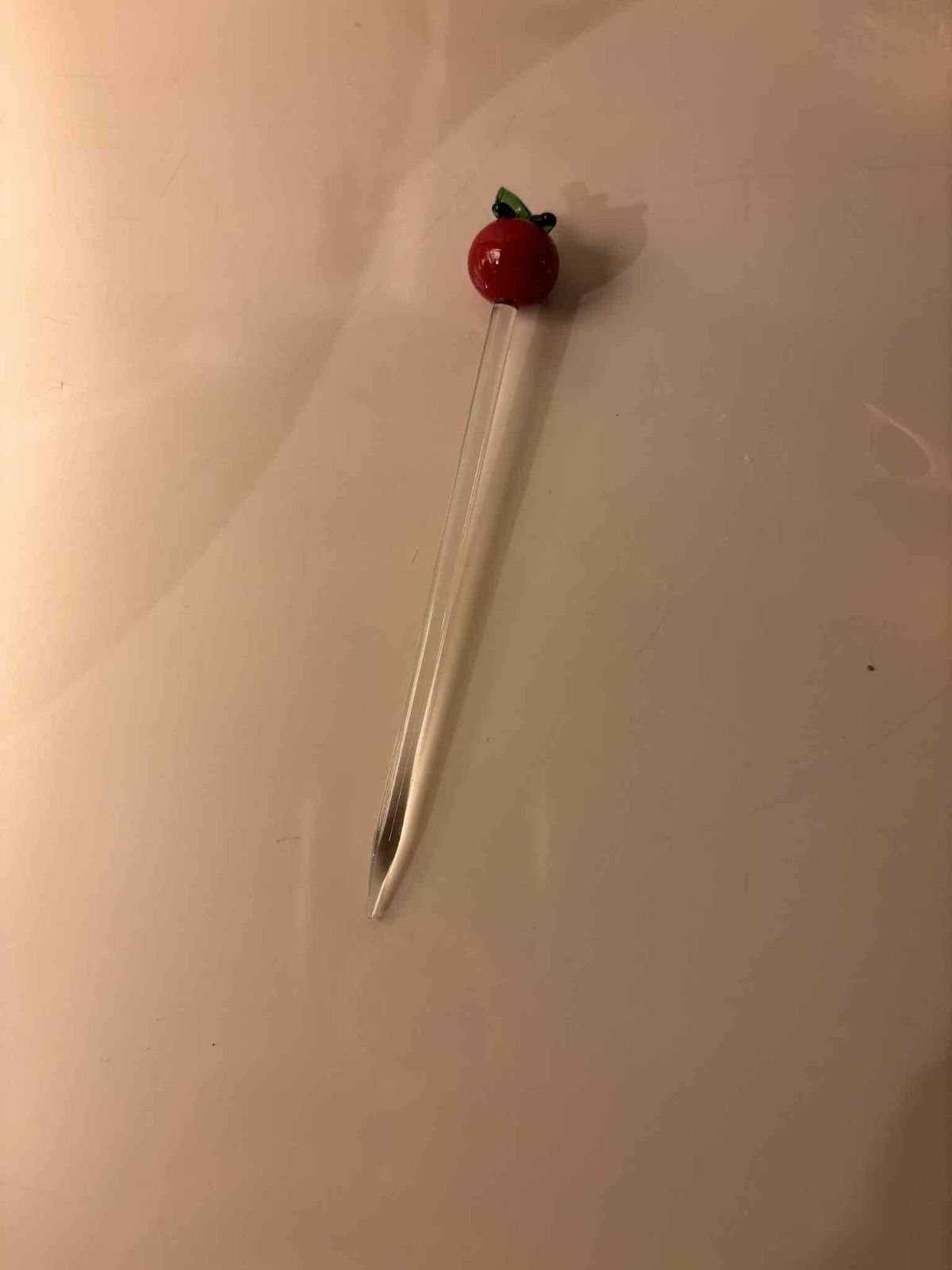 Vintage Murano Glass Tomato Cocktail Stirrers, 1950s Swizzle Sticks, Set Of 10 photo for sale